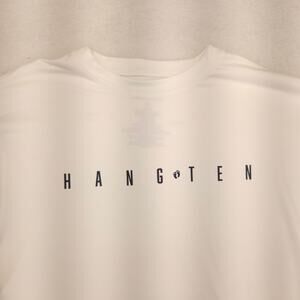 Hang Ten Casual Long Sleeve Crew Neck T-Shirt Mens Size Medium M White
